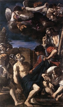  pedro pintura - El martirio de San Pedro Guercino barroco